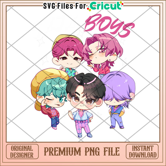Chibi saja png, huntrix members png, huntrix toys png