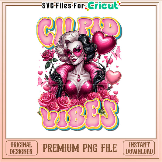 Chic Cupid Vibes Colorful PNG Artwork for Romantic Decor