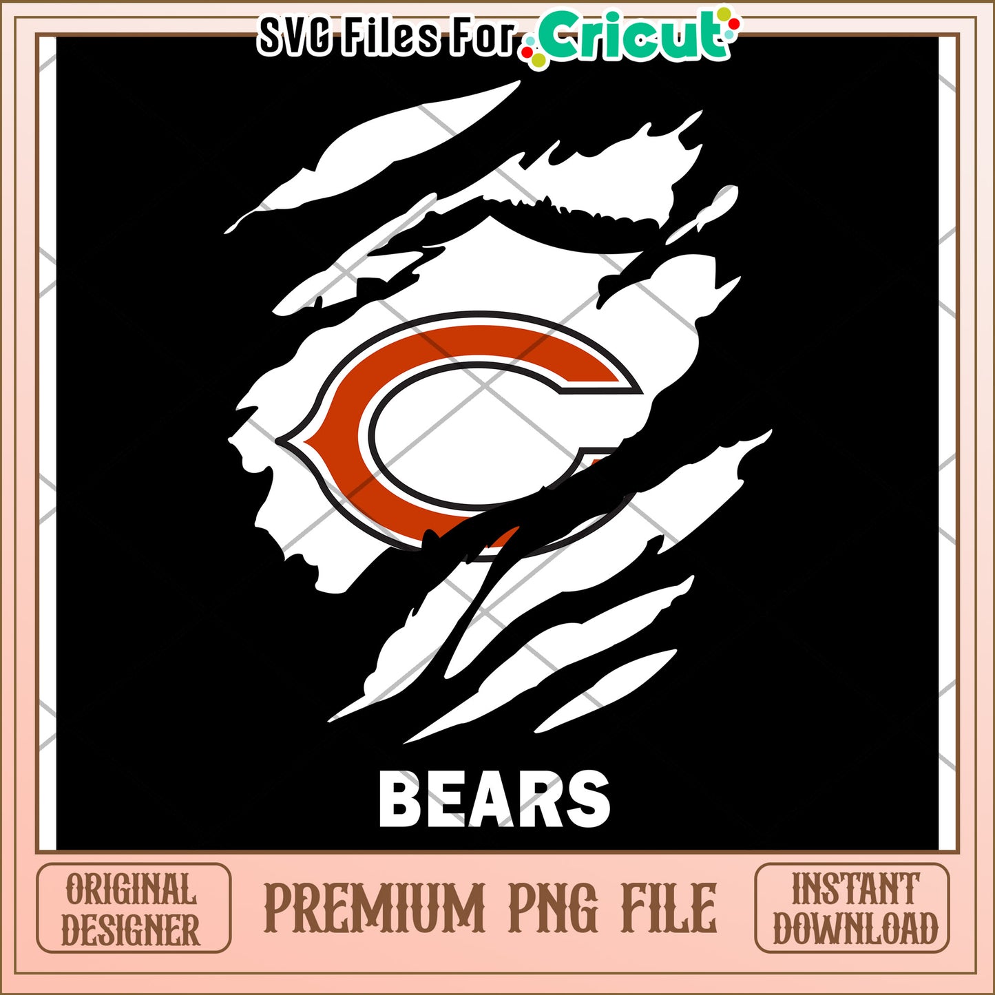 Chicago Bears Logo Design for Cricut, perfect for fans and crafters