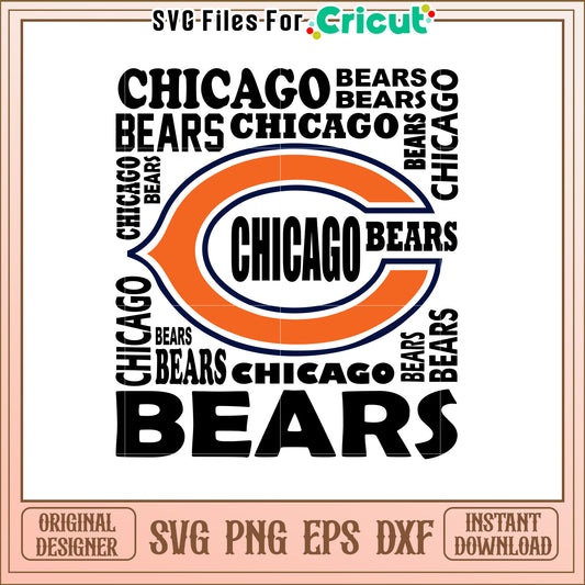 Chicago Bears Logo SVG Design