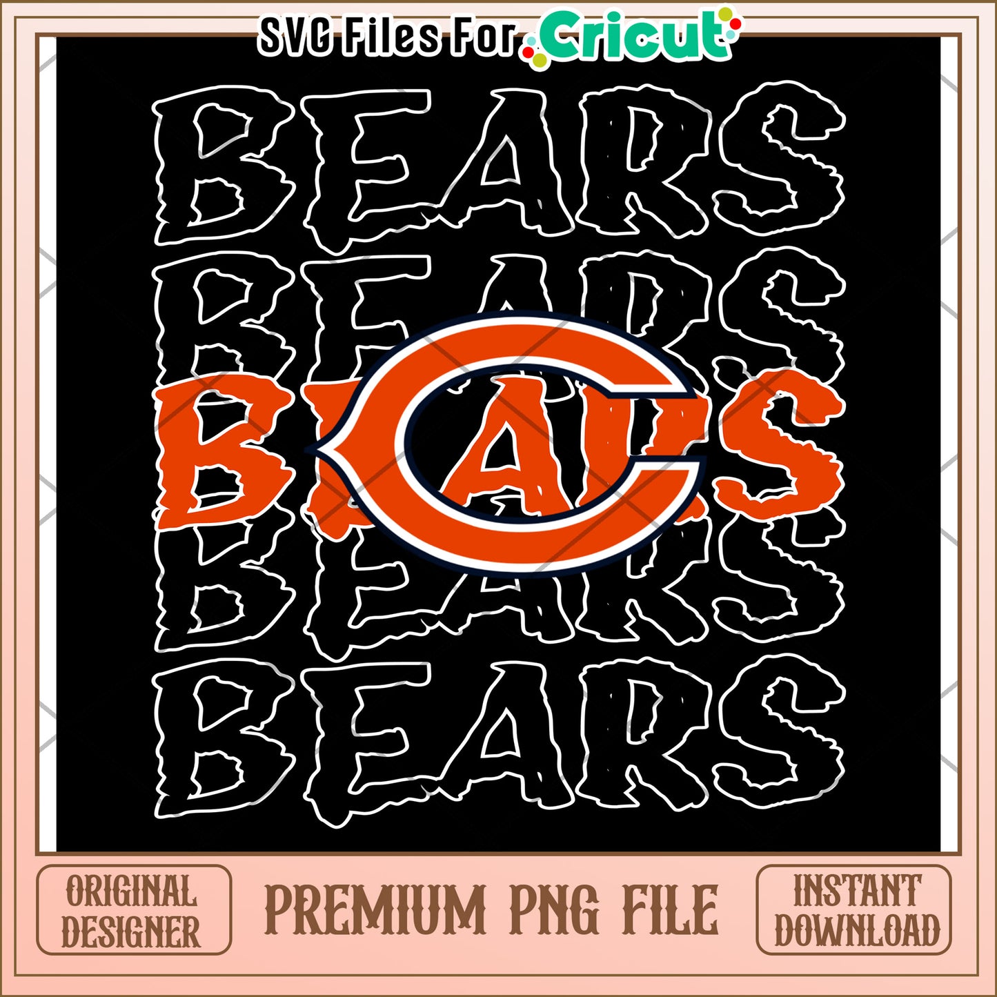 Chicago Bears PNG Design, perfect for Cricut crafting projects