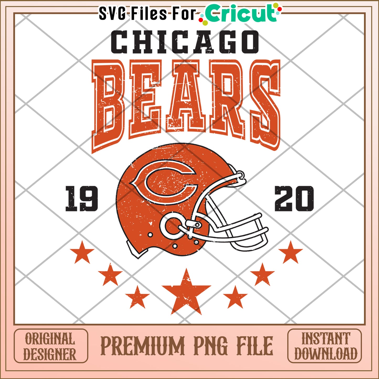 Chicago Bears PNG File for Cricut, Download Vintage Sports Design