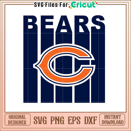 Chicago Bears SVG Design for Sports Fans Art Retail