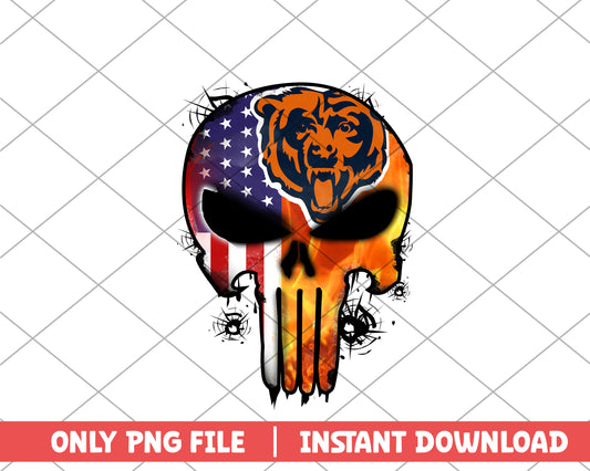 Chicago Bears punisher png, Chicago Bears png