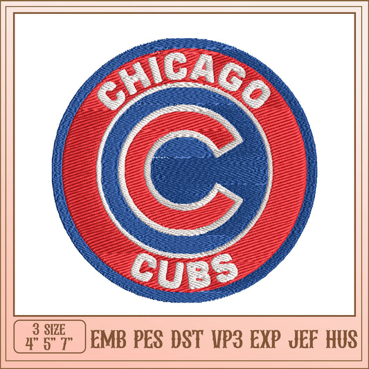 Chicago Cubs Embroidery Design