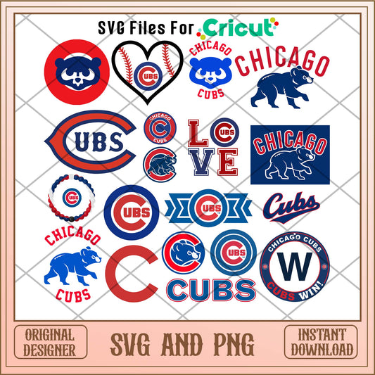 Chicago Cubs svg, Chicago Cubs svg bundle, MLB svg