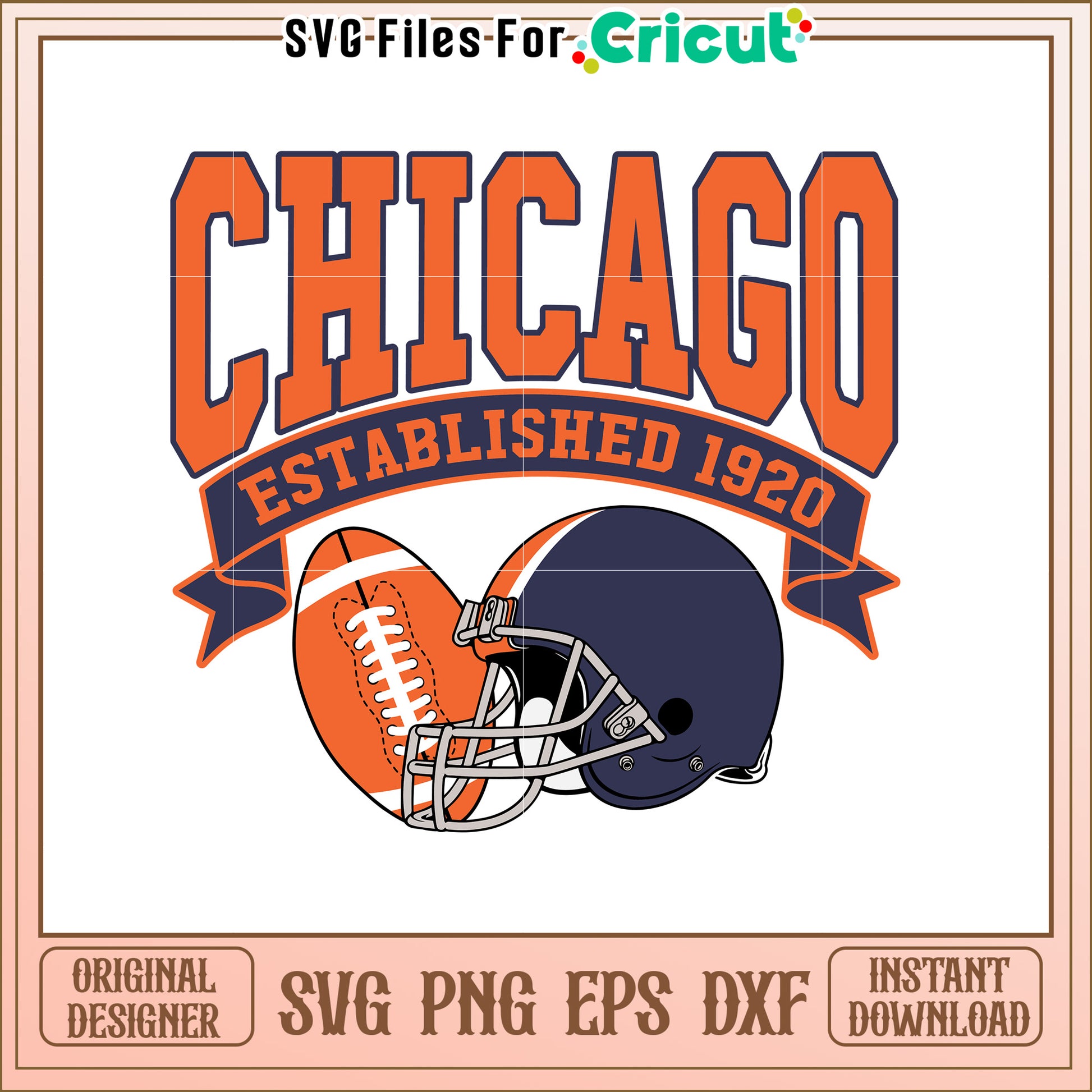 Chicago Football Established 1920 SVG Design File