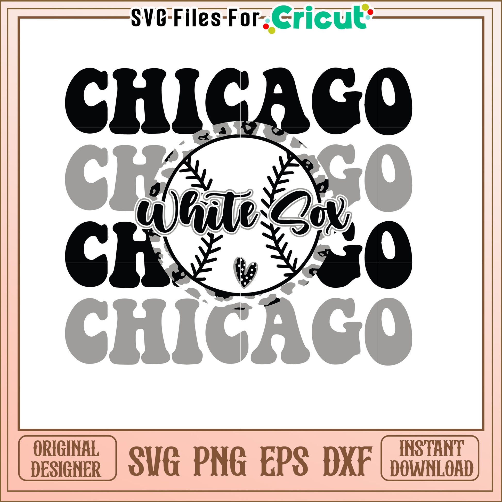 Chicago White Sox Baseball SVG Design