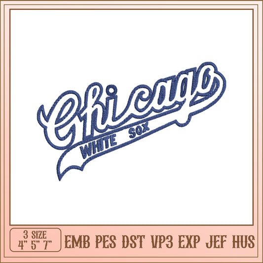 Chicago White Sox Embroidery Design