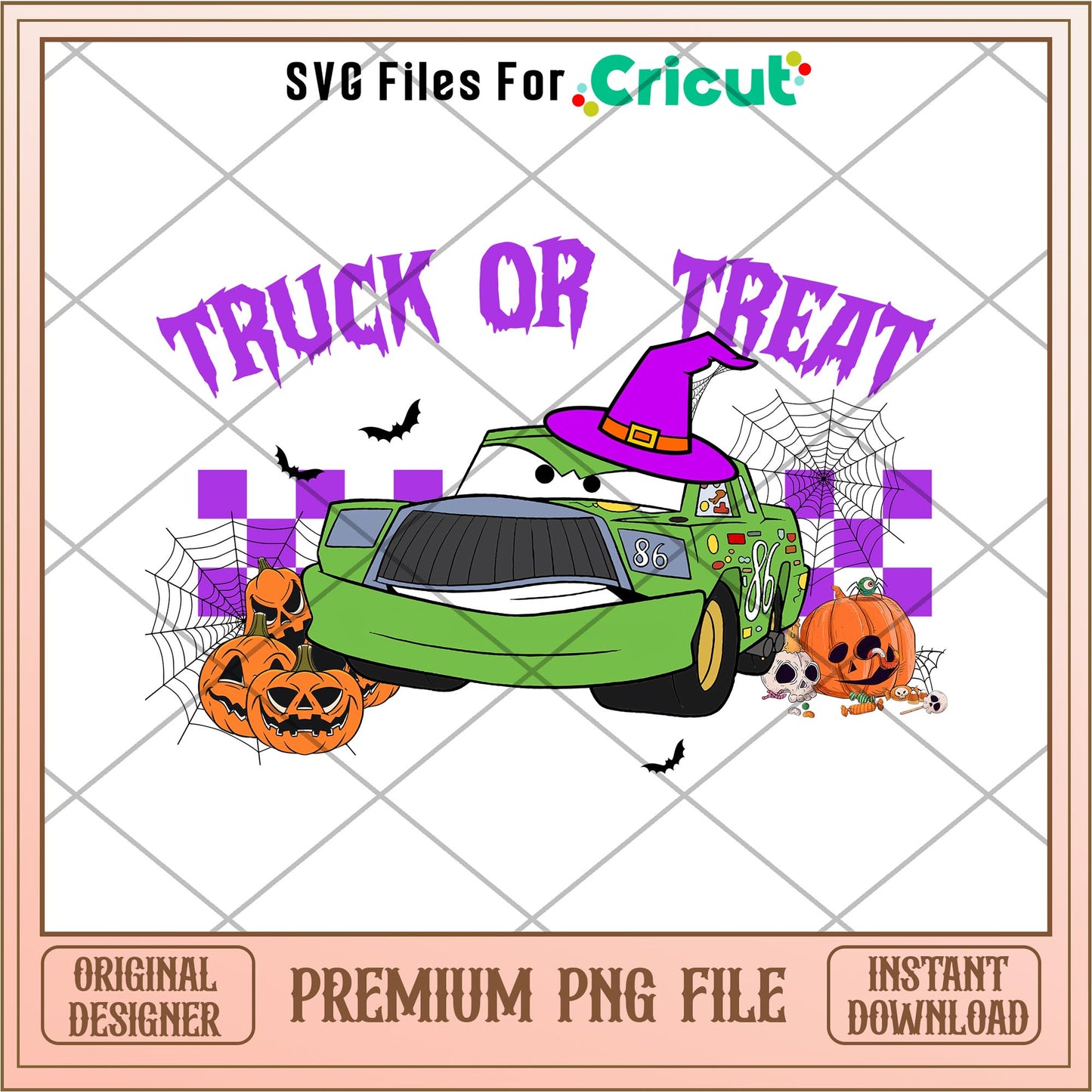 Chick Hicks Truck or treat png, cars png, digital download