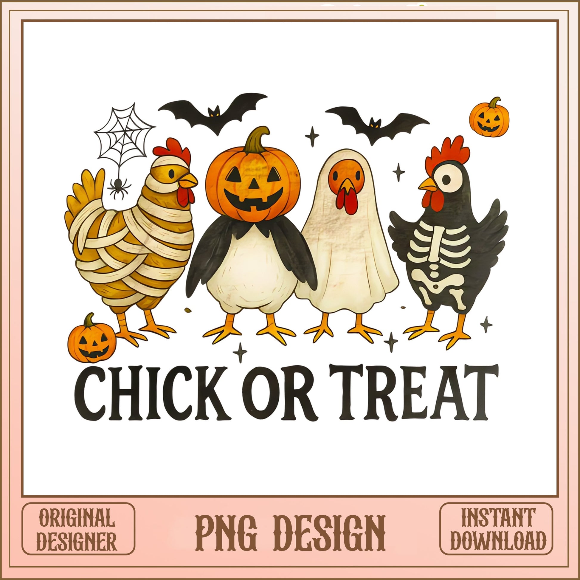 Chick Or Treat PNG, Halloween Chicken Shirt, Funny Halloween PNG