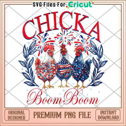 Chicka boom boom png, independence vibes png, patriotic theme png