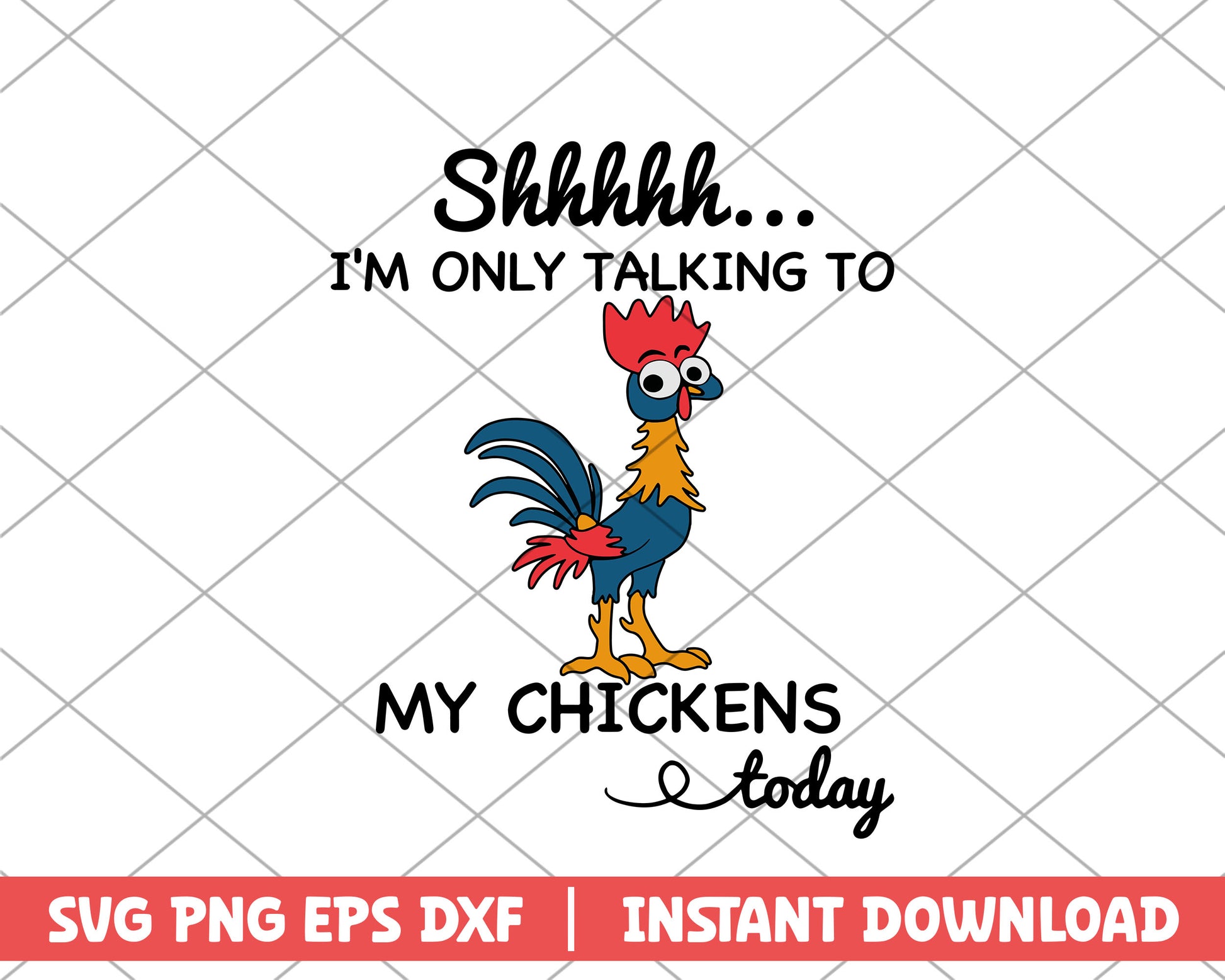 Chicken I'm only talking to farm house svg