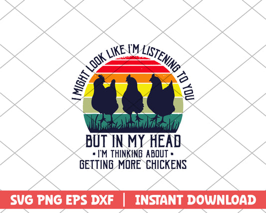 Chicken I'm thinking about farm house svg