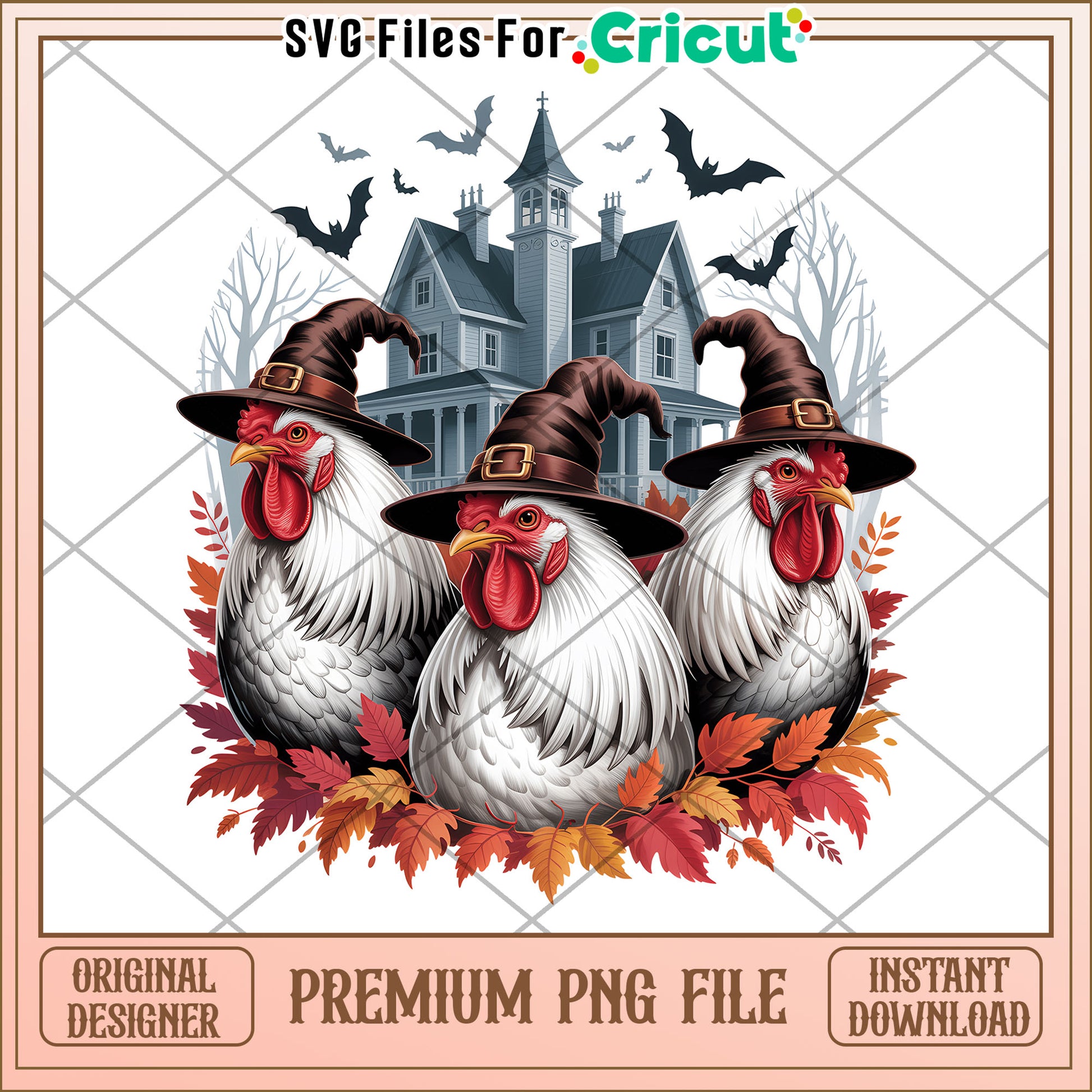 Chicken halloween png, halloween design png, horror halloween png