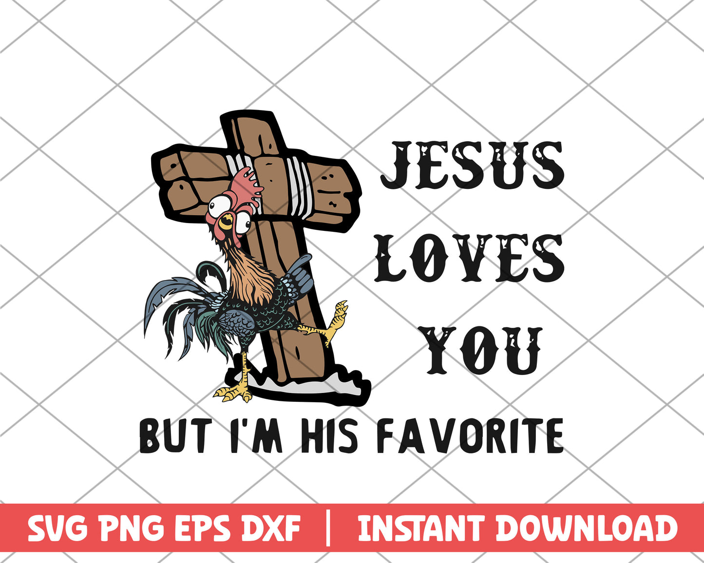 Chicken jesus love you farm house svg