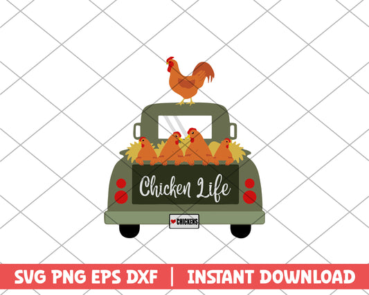 Chicken life farm house svg