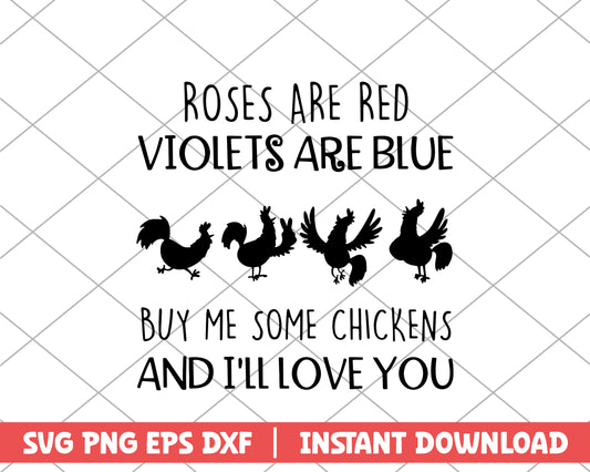 Chicken rose and red farm house svg