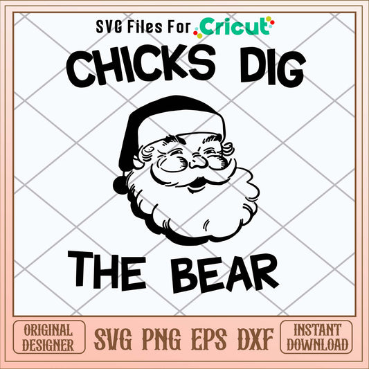 Chicks Dig The Bear Svg-Svgfilesforcricut