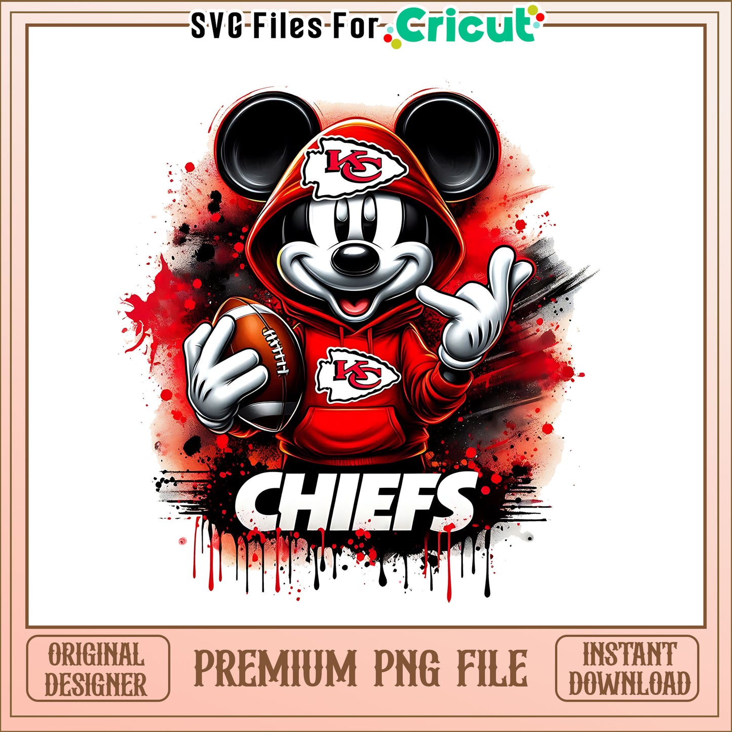 Chiefs Mickey rugby ball png, Kansas City Chiefs png, NFL png