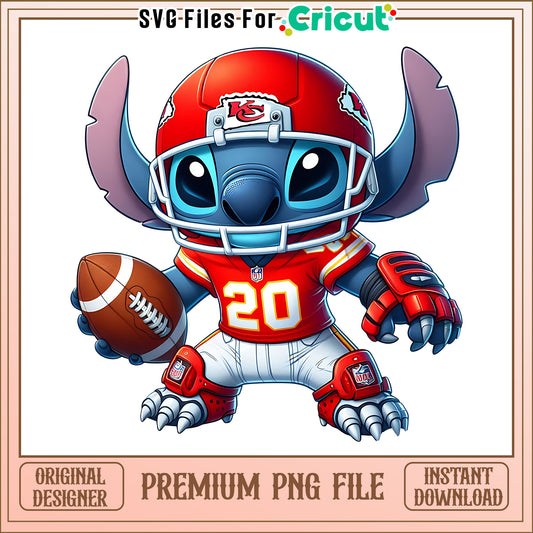 Chiefs Stitch and rugby ball png, Kansas City Chiefs png, NFL png
