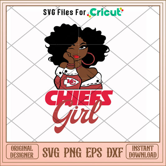 Chiefs Girl nfl football team svg, Chiefs svg, new nfl svg