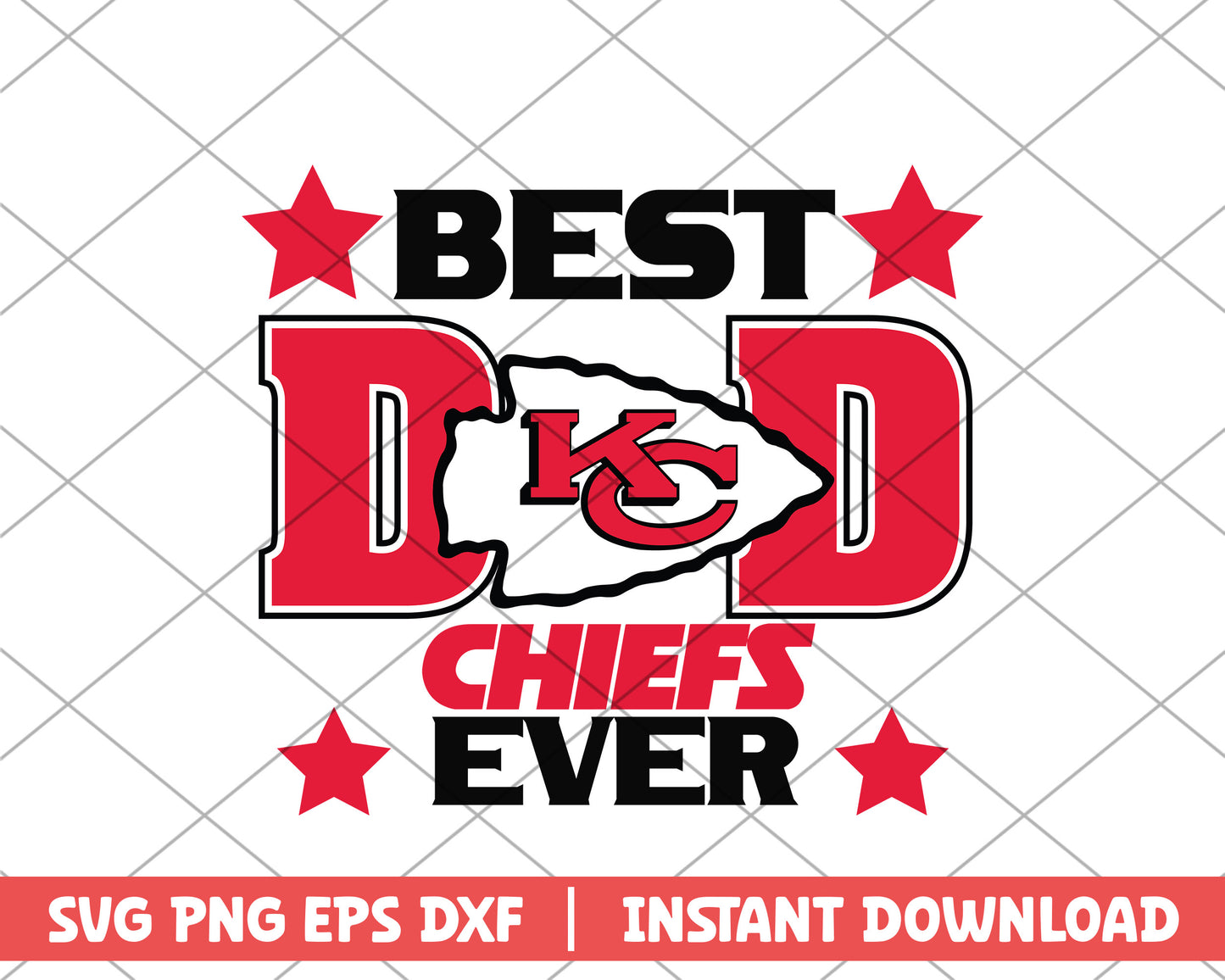 Chiefs best dad ever svg, Kansas City Chiefs svg