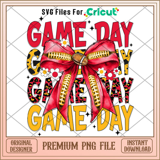 Chiefs coquette football bow png, Kansas City Chiefs png, NFL png