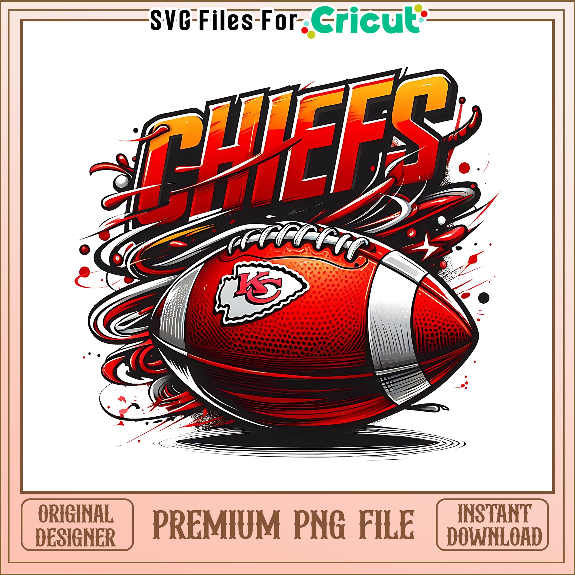 Chiefs logo rugby ball png, Kansas City Chiefs png, NFL png – svg files ...