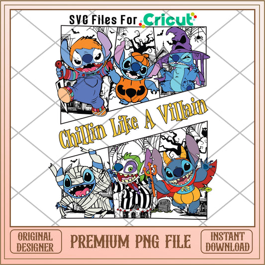 Chillin Like A Villain png, Disney characters png, Digital Download
