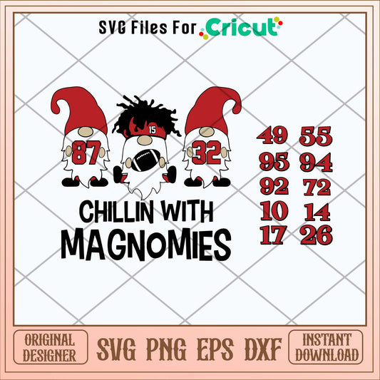 Chillin with Magnomies Mahomes Svg-Svgfilesforcricut