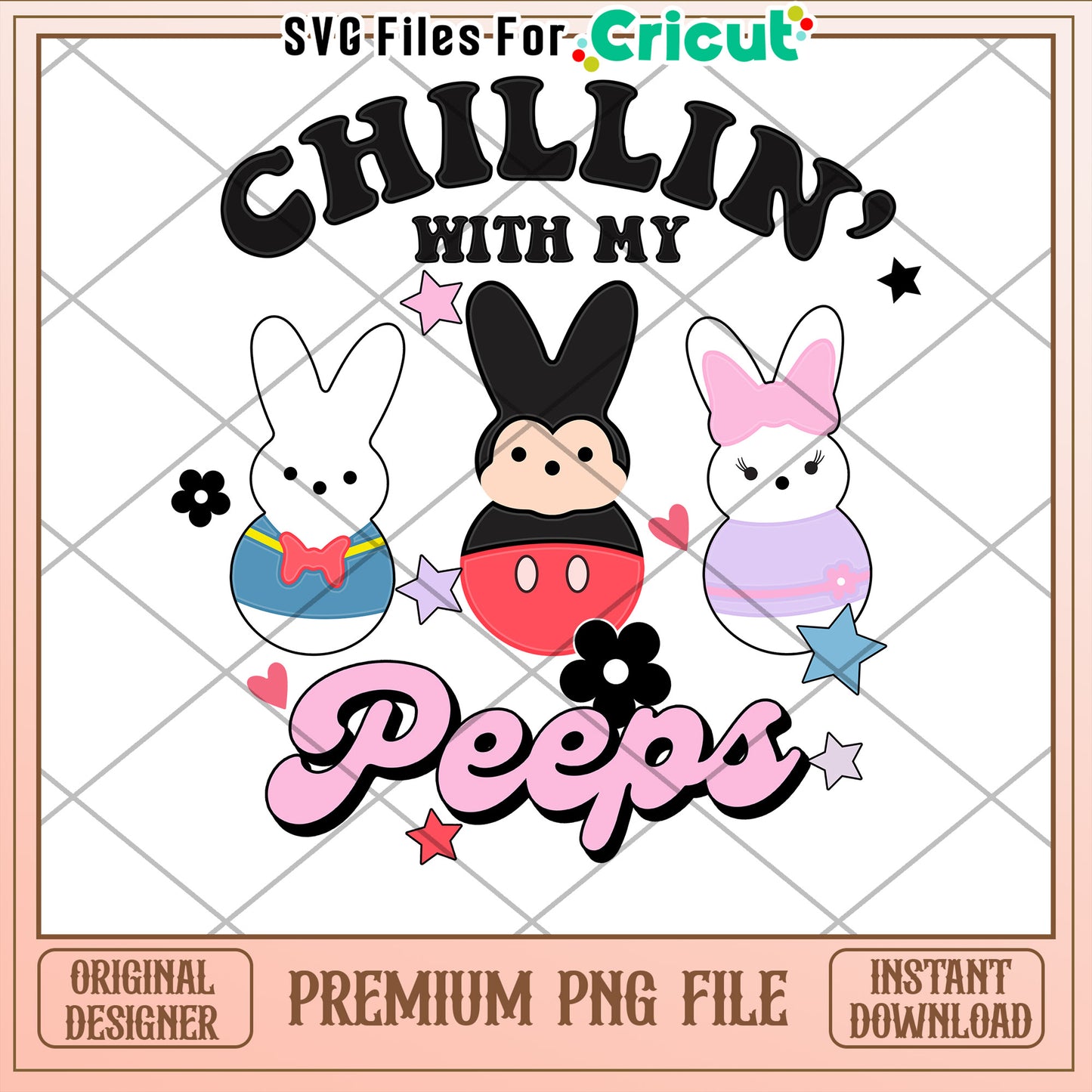 Chillin with My Peeps Cute PNG Design for Easter Crafts