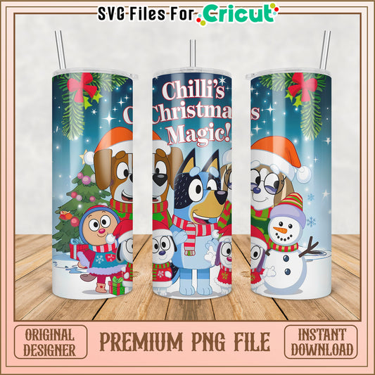 Chillys Christmas Magic PNG Tumbler Design