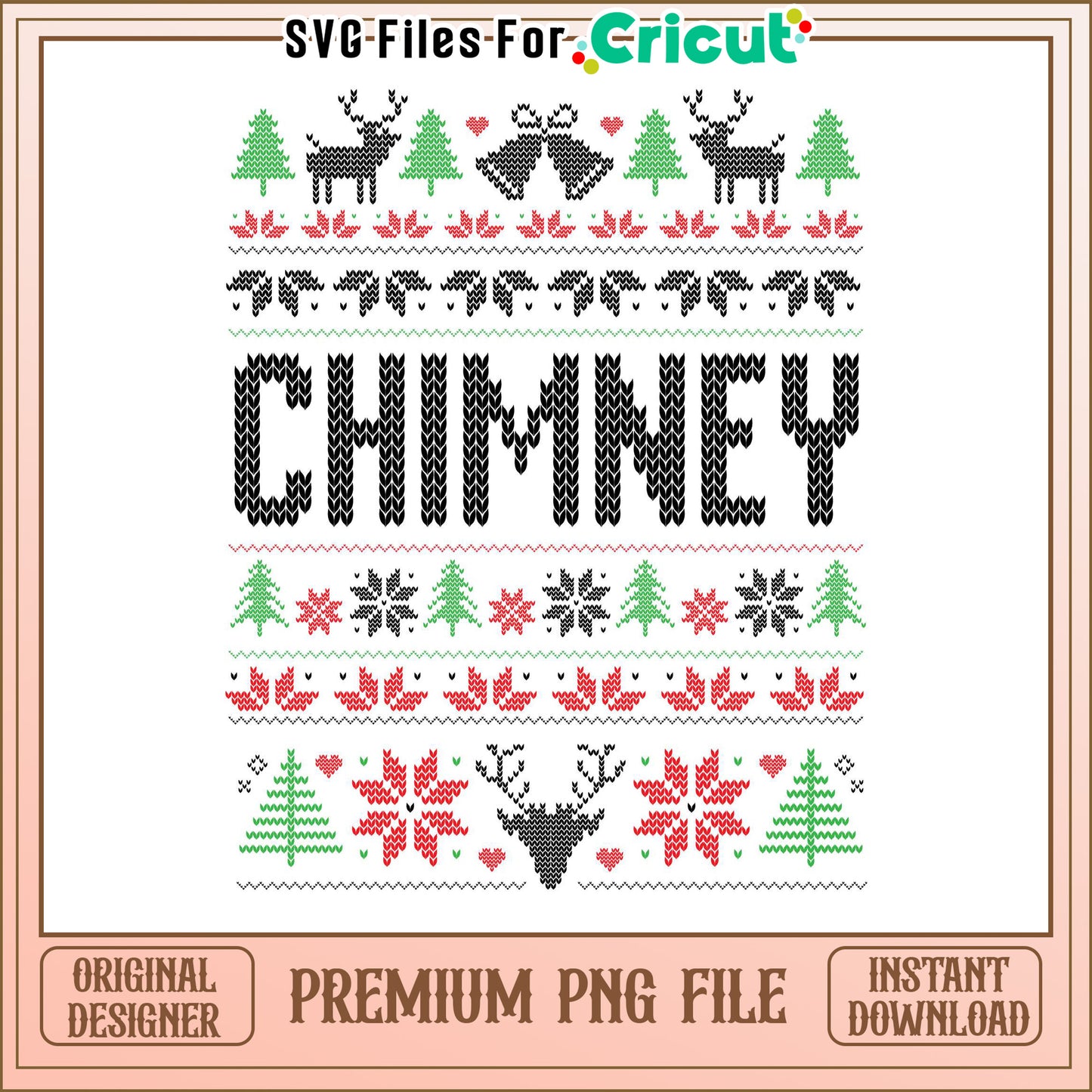 Chimney Christmas Design for Cricut, Perfect for Holiday Crafts