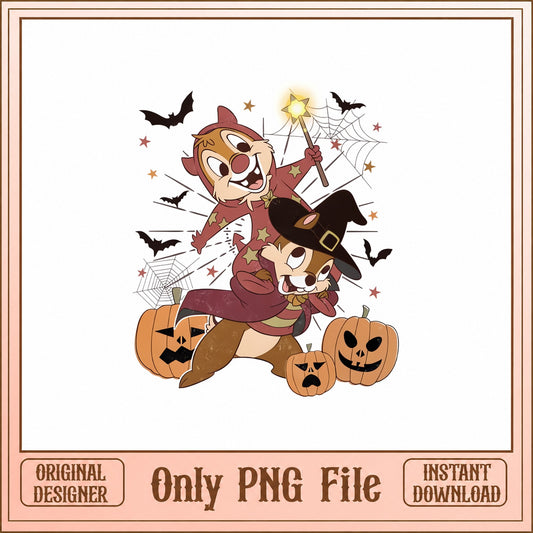 Chip And Dale Halloween PNG, Disney Halloween Clipart, PNG