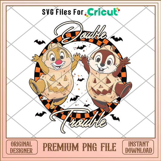 Chip and Dale Halloween png, Disney characters png, Digital Download