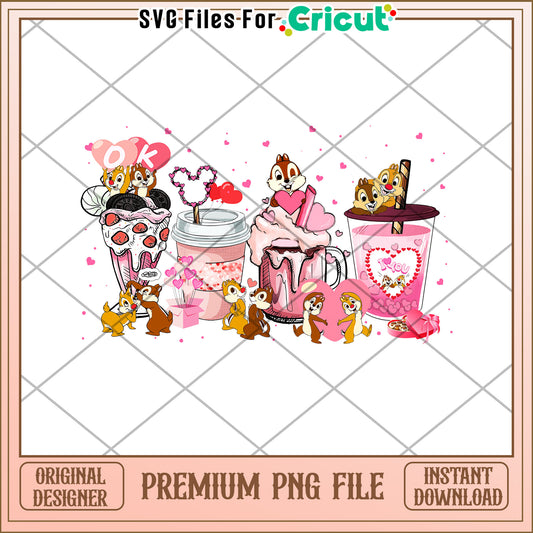 Chipmunk Valentine PNG Cute Dessert Design