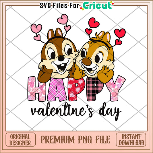 Chipmunk Valentines PNG Cricut Design