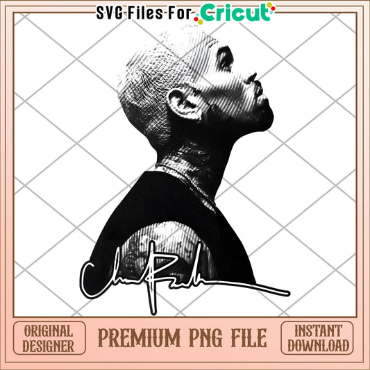 Chris brown 1 png, rnb singer png, music star design png, hip hop artist graphic png