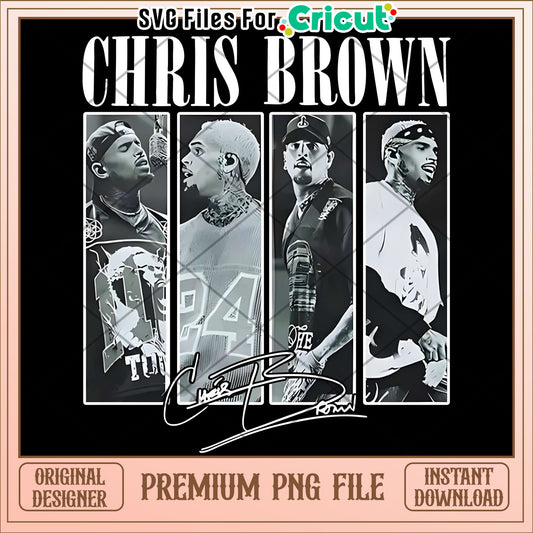 Chris brown 2 black png, rnb artist style png, hip hop design png
