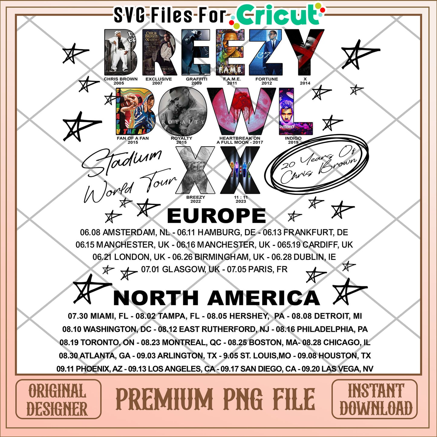 Chris brown 3 back white png, rnb singer design png, music star graphic png