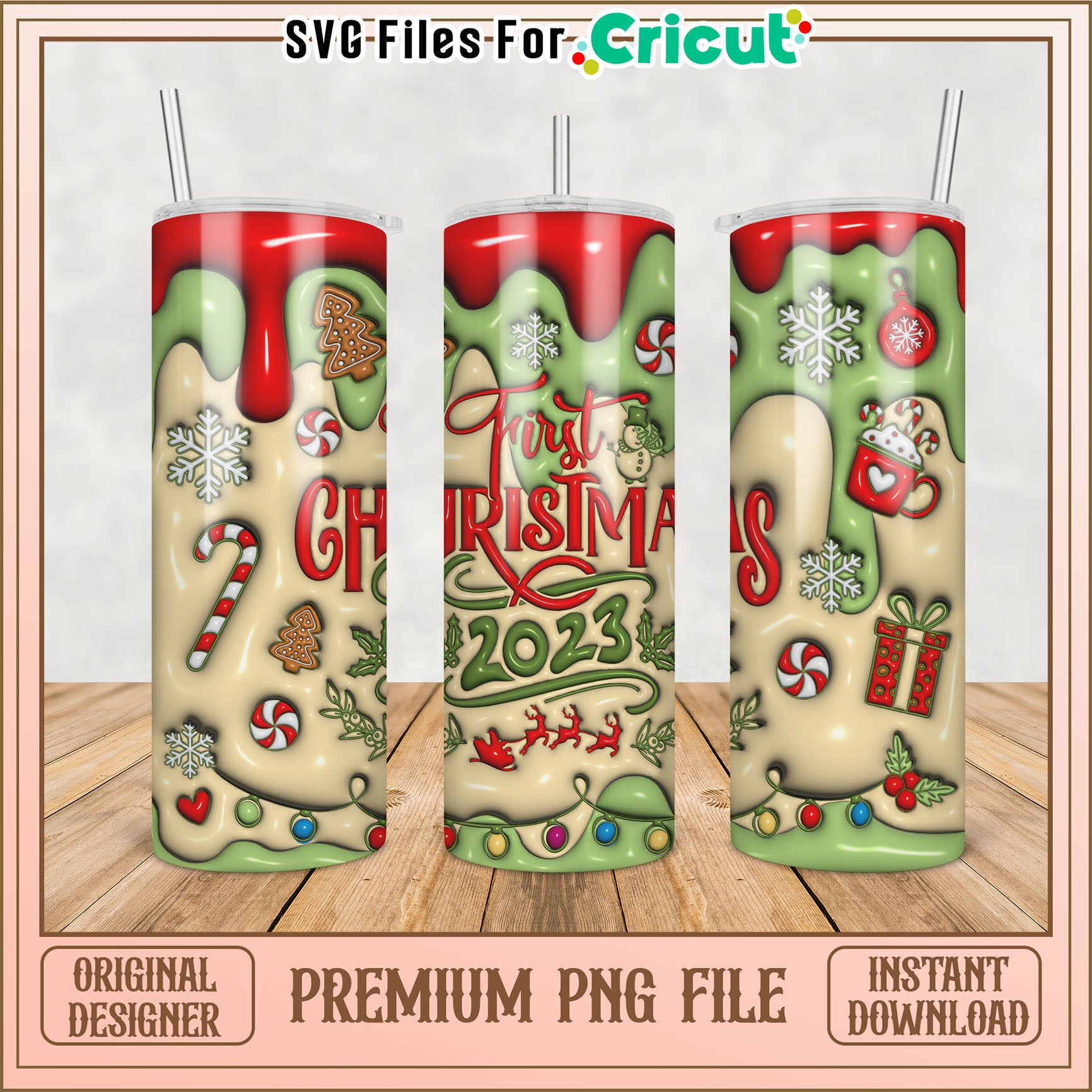 Christmas 2023 PNG Sublimation Design