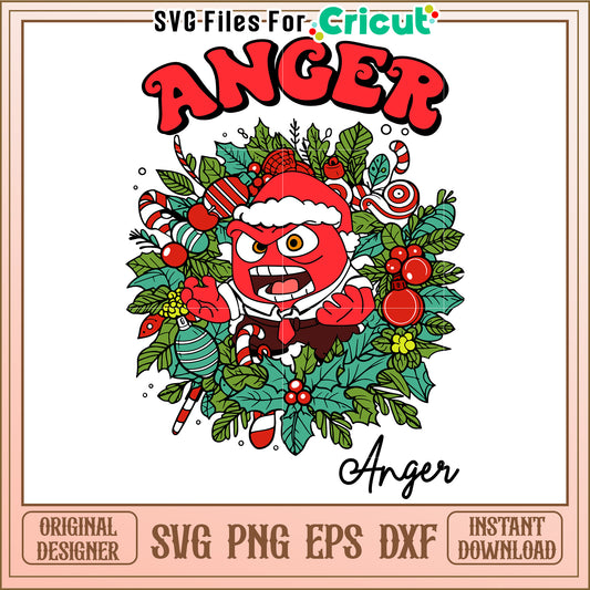 Christmas Anger SVG Design Instant Download