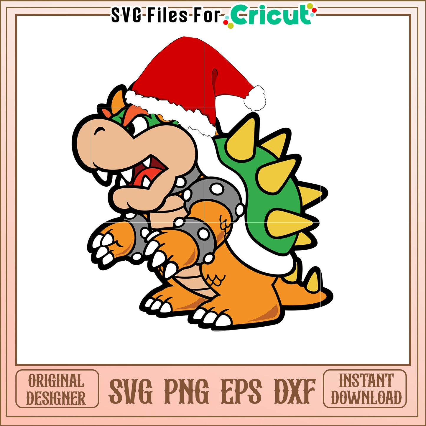 Christmas Bowser SVG Cut File