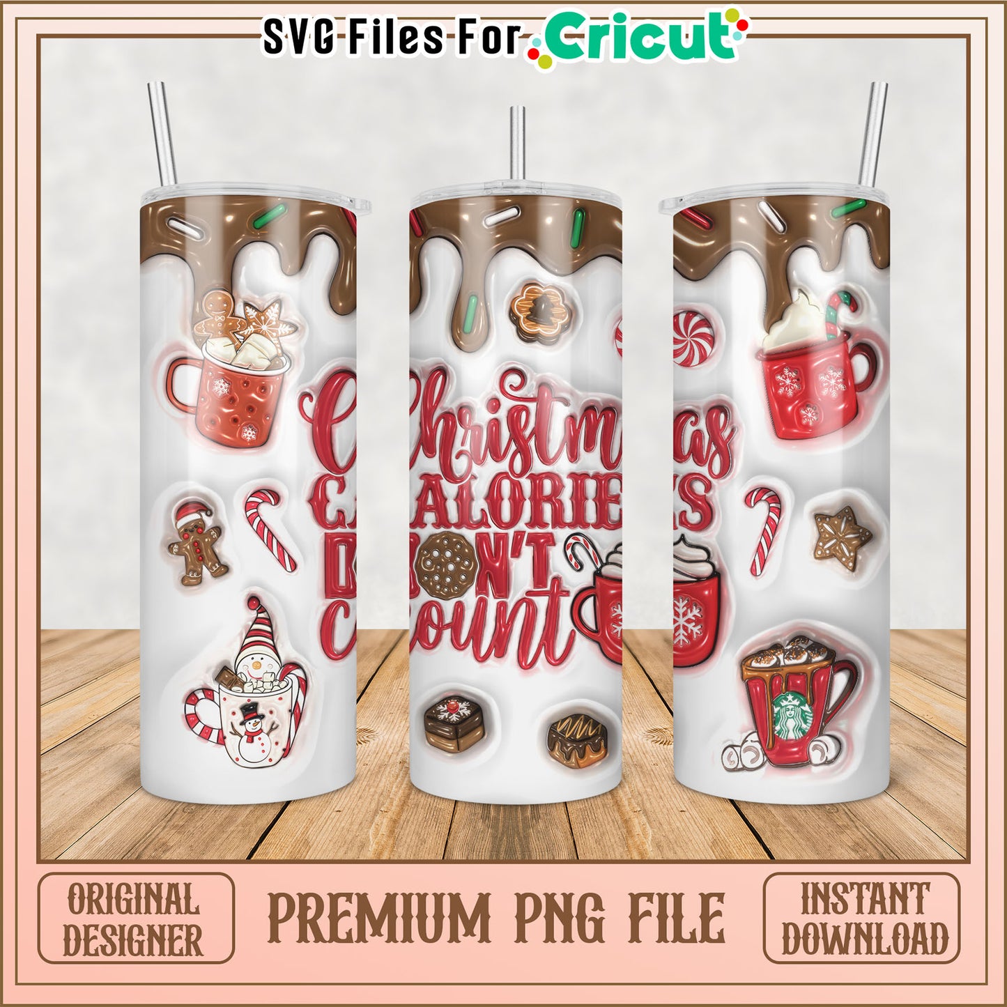 Christmas Calories PNG Sublimation