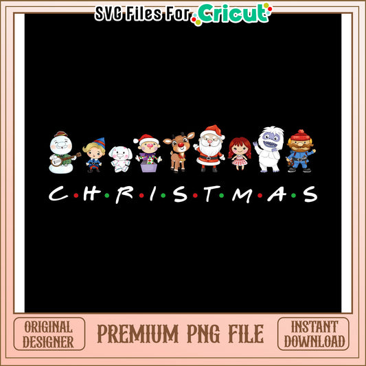 Christmas Character PNG File for Cricut, Cute Holiday Theme Design