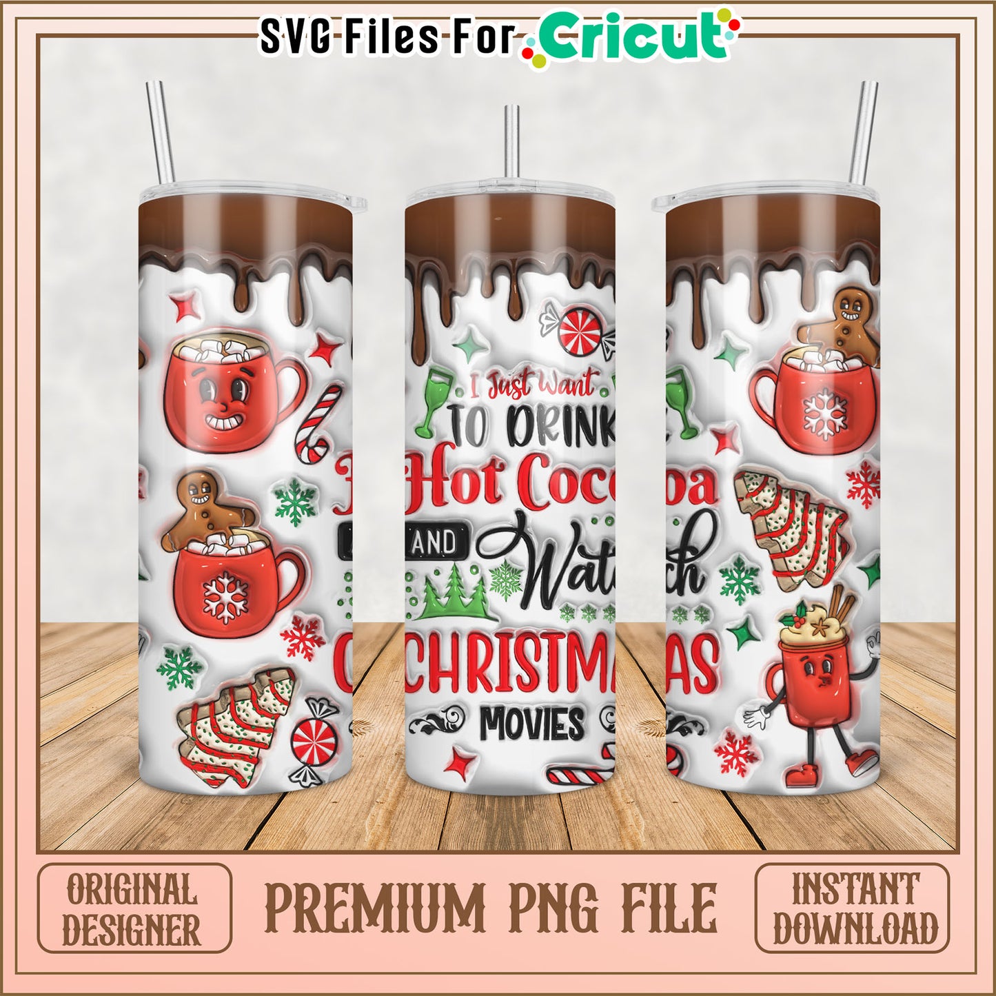 Christmas Cocoa PNG Sublimation Design