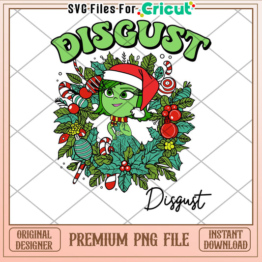 Christmas Disgust PNG Cricut File