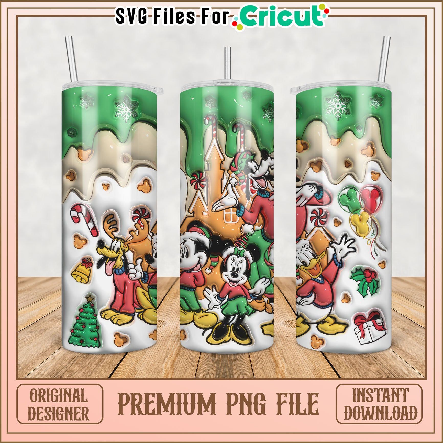 Christmas Disney Tumbler PNG