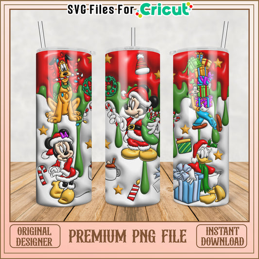 Christmas Disney Tumbler PNG Sublimation